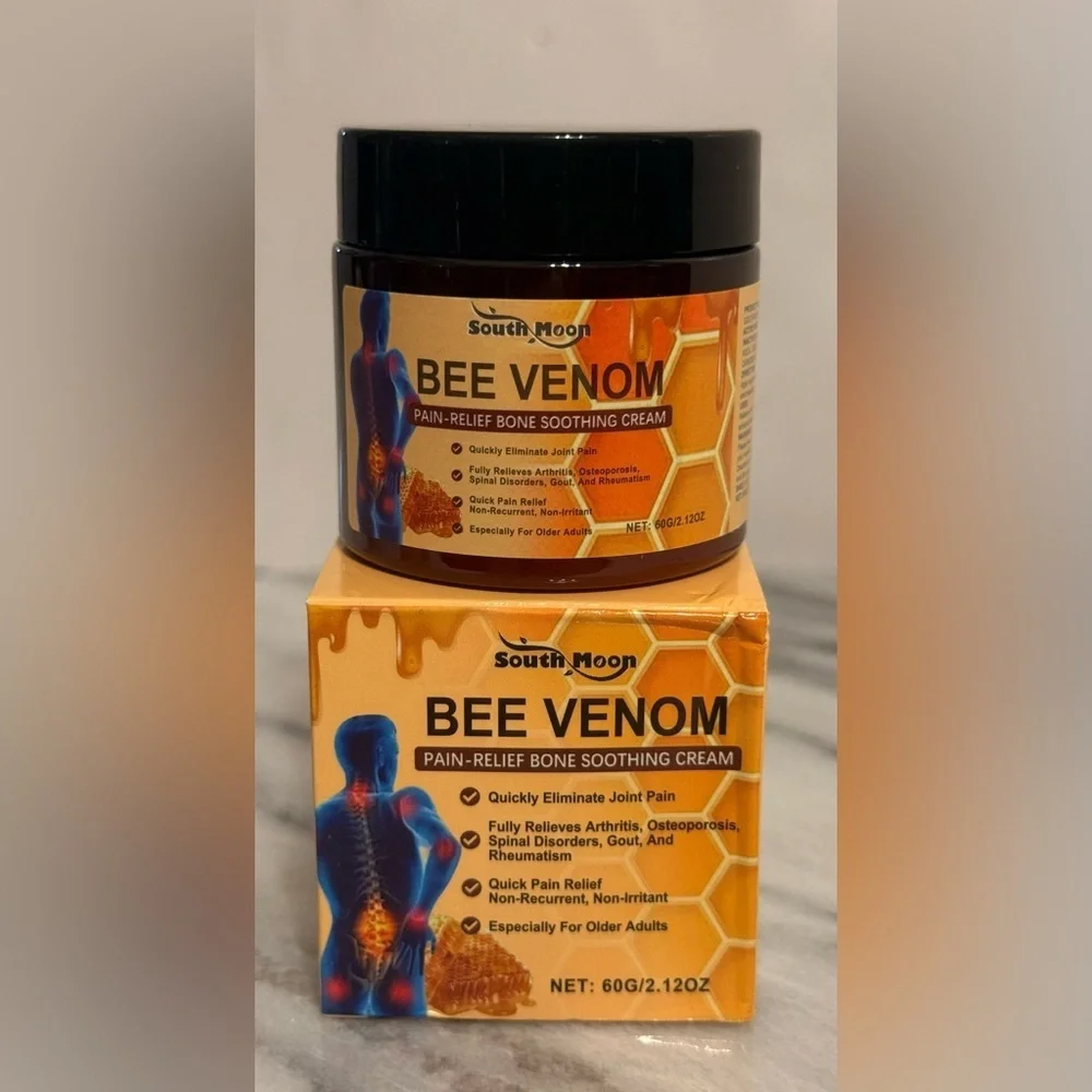 Bee Venom Pain-Relief Cream 2 new jars.  2.12 oz each jar
